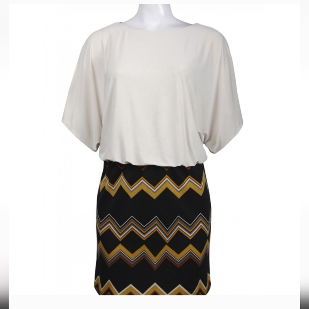 Chevron Patterned Skirt - Black and Gold dress